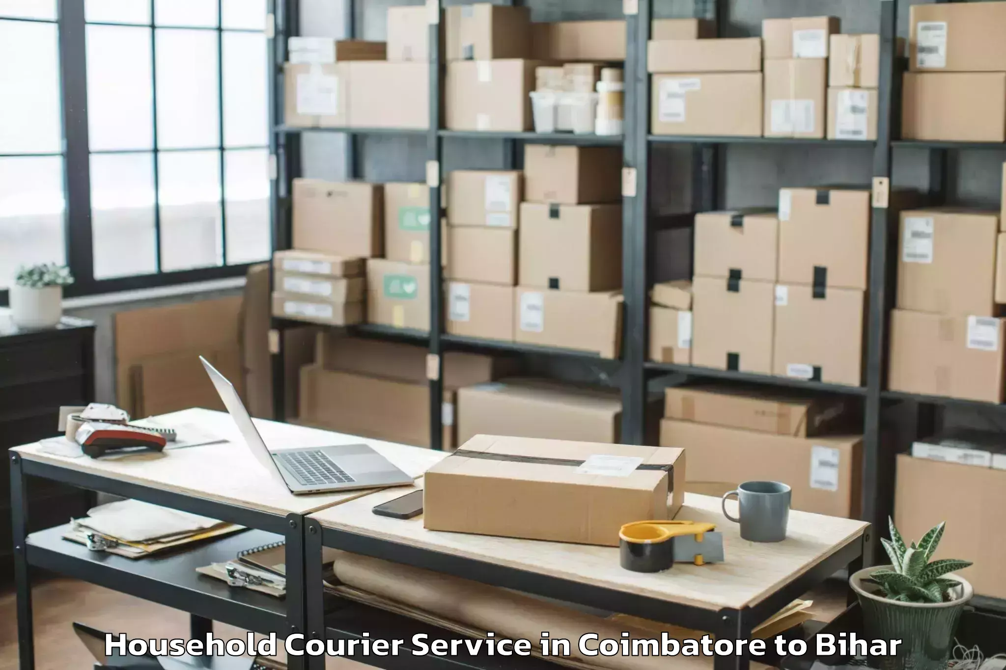 Reliable Coimbatore to Warisaliganj Household Courier